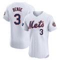 Tlead NY.Mets #3 Carson Benge Player White Home Limited Elite Stitched Jerseys