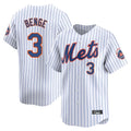 Tlead NY.Mets #3 Carson Benge Player White Home Replica Stitched Jerseys