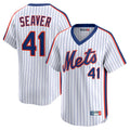 Tlead NY.Mets #41 Tom Seaver Player White Cooperstown Collection T-shirt Game Stitched Jerseys