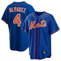 Tlead NY.Mets #4 Francisco Alvarez Player Royal Home Game Stitched Jerseys