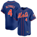 Tlead NY.Mets #4 Francisco Alvarez Player Royal Home Limited Stitched Jerseys