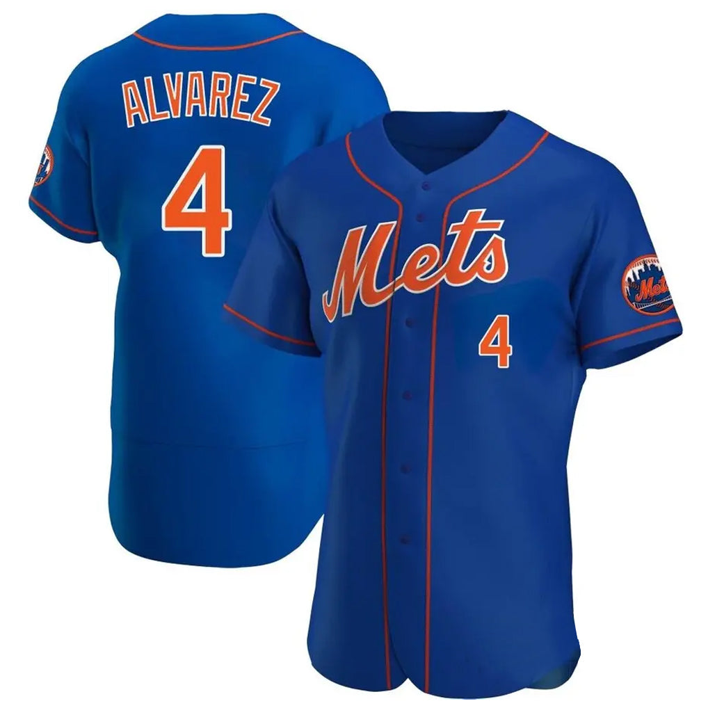 Tlead NY.Mets #4 Francisco Alvarez Player Royal Limited Elite Home Stitched Jerseys