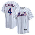 Tlead NY.Mets #4 Francisco Alvarez Player White Home Game Stitched Jerseys