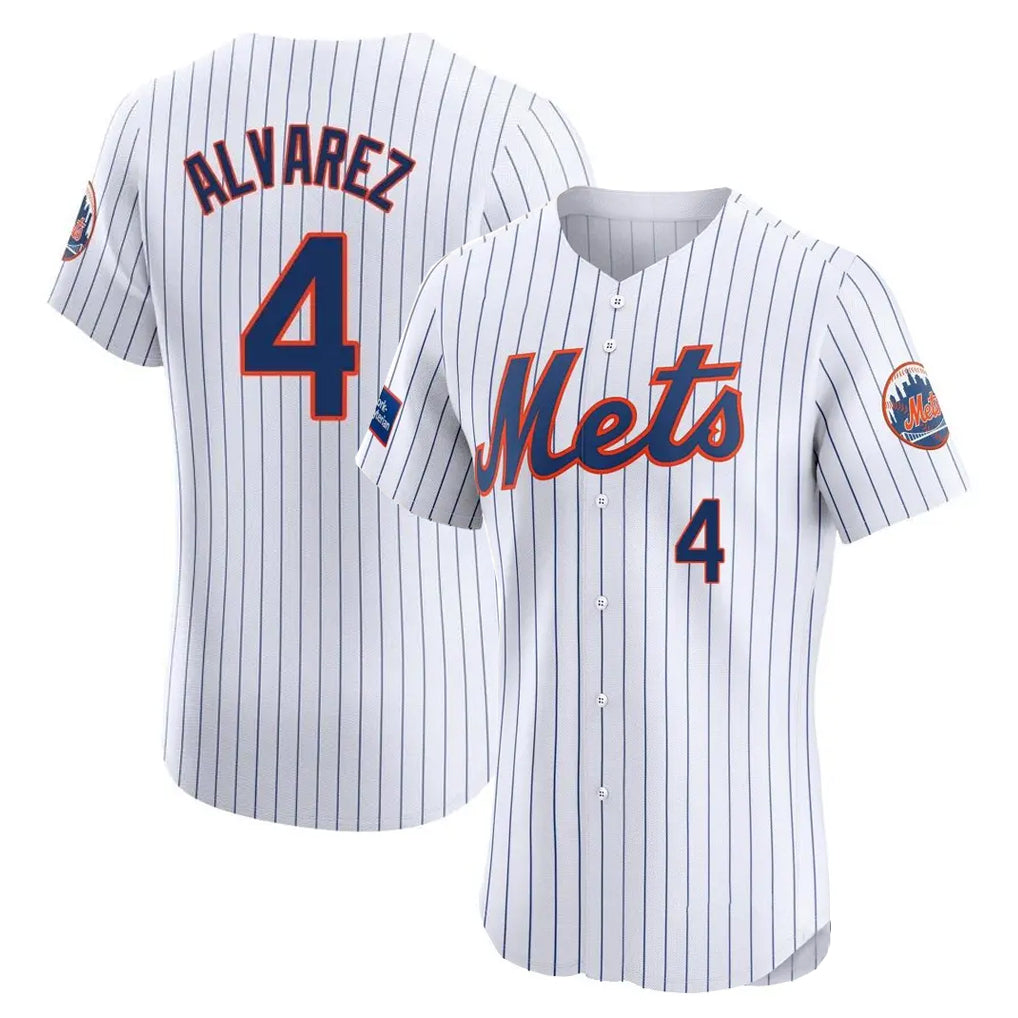 Tlead NY.Mets #4 Francisco Alvarez Player White Home Limited Elite Stitched Jerseys