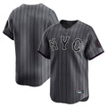 Tlead NY.Mets Blank Player Gray City Connect Limited Stitched Jerseys