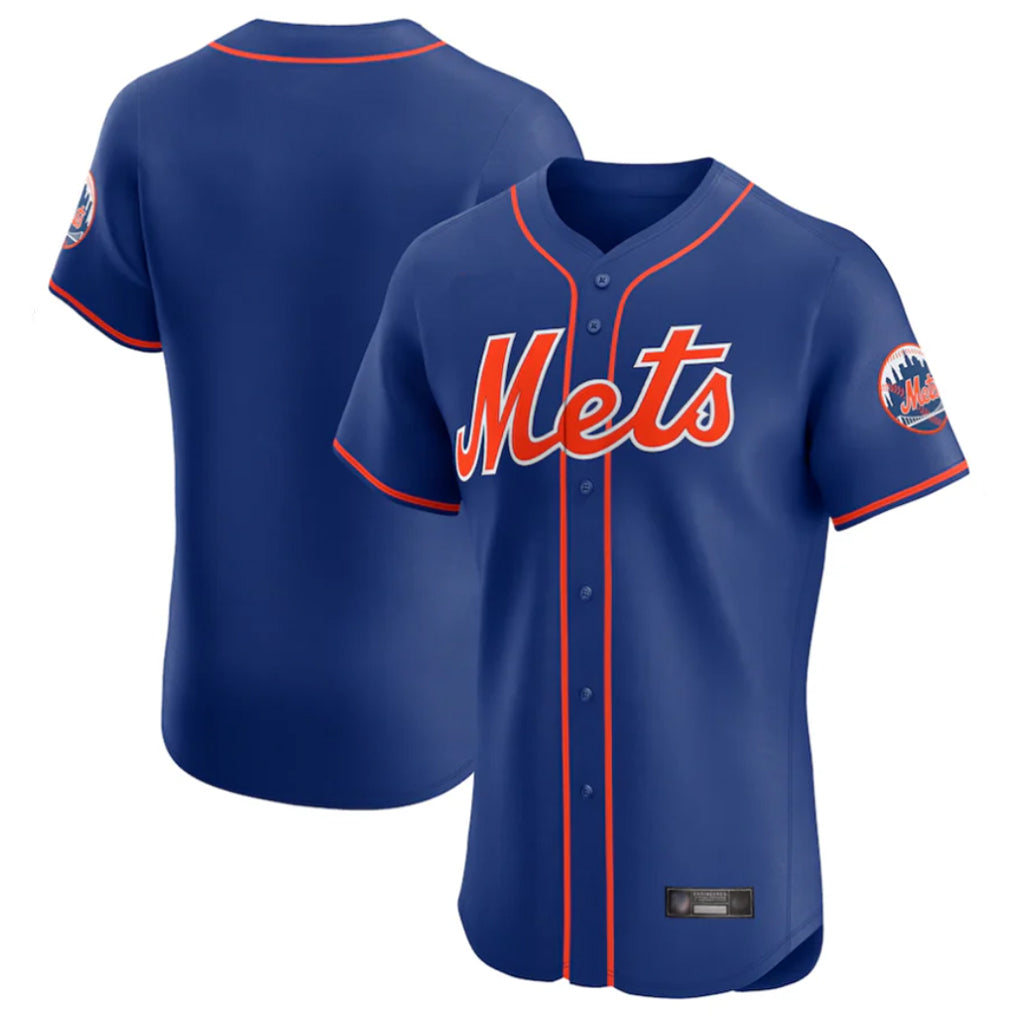 Tlead NY.Mets Blank Player Royal Limited Elite Home Stitched Jerseys
