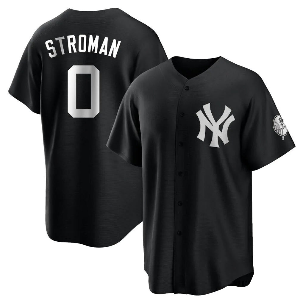 Tlead NY.Yankees #0 Marcus Stroman Player Black Game Stitched Jerseys