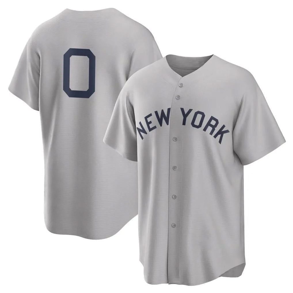 Tlead NY.Yankees #0 Marcus Stroman Player Gray Field of Dreams Game Stitched Jerseys