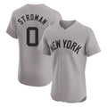 Tlead NY.Yankees #0 Marcus Stroman Player Gray Limited Elite Home Stitched Jerseys