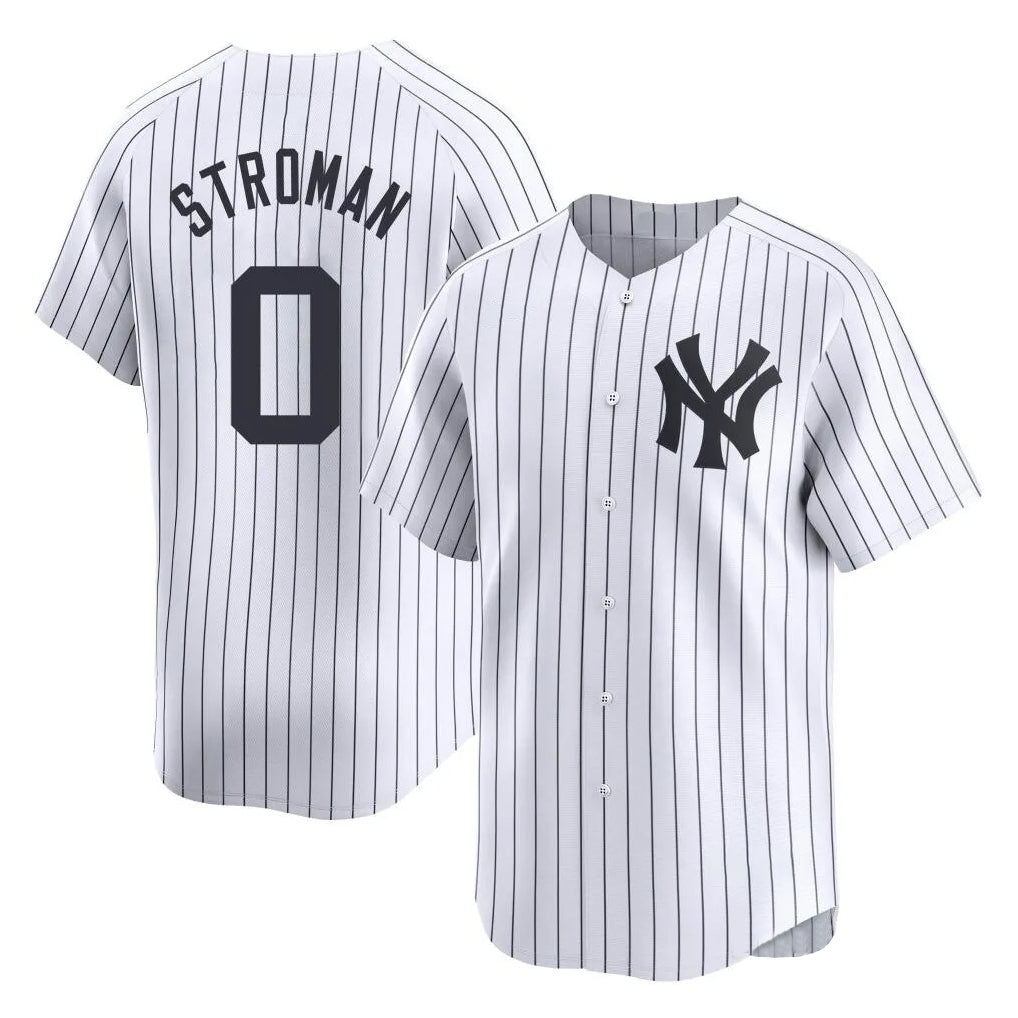 Tlead NY.Yankees #0 Marcus Stroman Player White Limited Home Stitched Jerseys