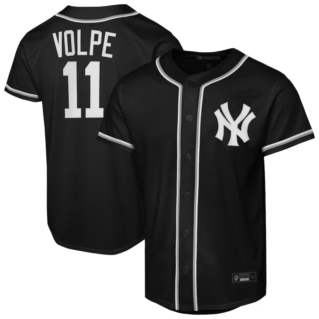 Tlead NY.Yankees #11 Anthony Volpe Player Black Out Game Stitched Jerseys