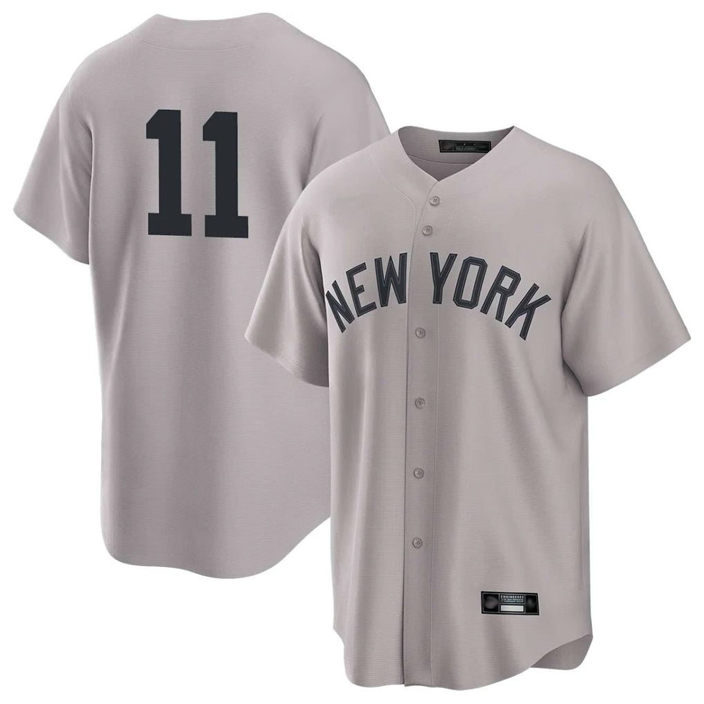 Tlead NY.Yankees #11 Anthony Volpe Player Gray Game Home Stitched Jerseys