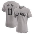 Tlead NY.Yankees #11 Anthony Volpe Player Gray Limited Elite Home Stitched Jerseys