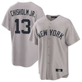 Tlead NY.Yankees #13 Jazz Chisholm Jr Player Gray Game Home Stitched Jerseys