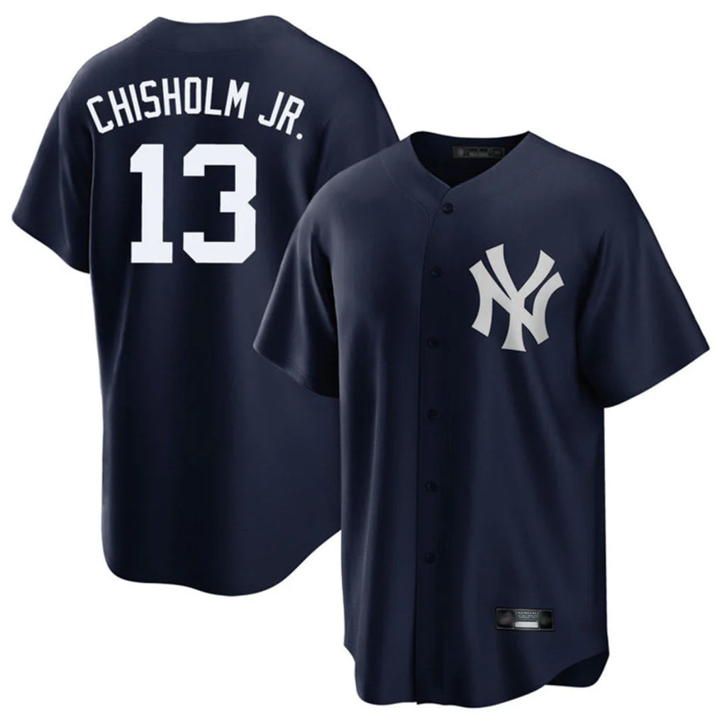 Tlead NY.Yankees #13 Jazz Chisholm Jr Player Navy Game Stitched Jerseys
