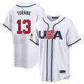 Tlead NY.Yankees #13 Jazz Chisholm Jr Player White USA 2026 World Classic Limited Game Stitched Jerseys