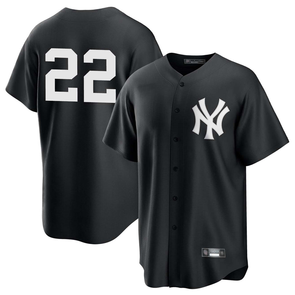 Tlead NY.Yankees #22 Ben Rice Player Black Game Stitched Jerseys