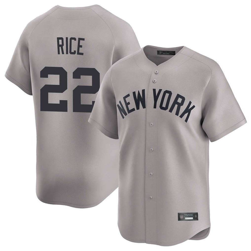 Tlead NY.Yankees #22 Ben Rice Player Gray Limited Home Stitched Jerseys