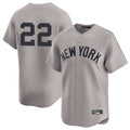 Tlead NY.Yankees #22 Ben Rice Player Gray Limited Stitched Jerseys