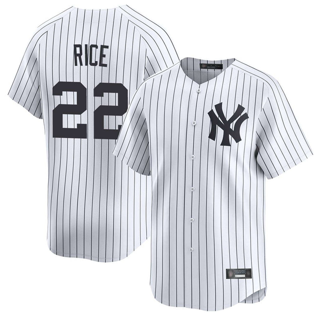 Tlead NY.Yankees #22 Ben Rice Player White Limited Home Stitched Jerseys