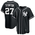 Tlead NY.Yankees #27 Giancarlo Stanton Player Black Out Game Home Stitched Jerseys