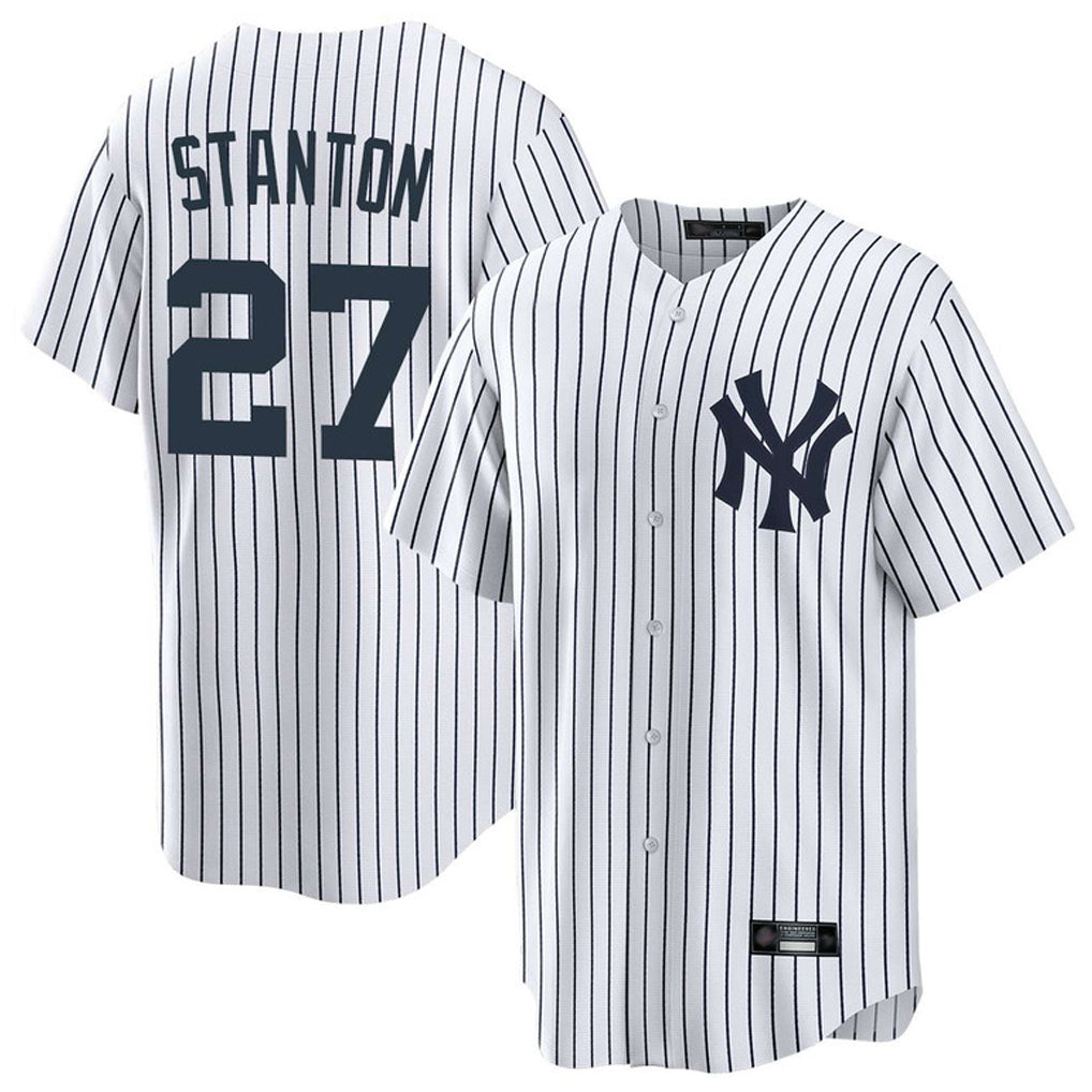 Tlead NY.Yankees #27 Giancarlo Stanton Player White Game Home Stitched Jerseys