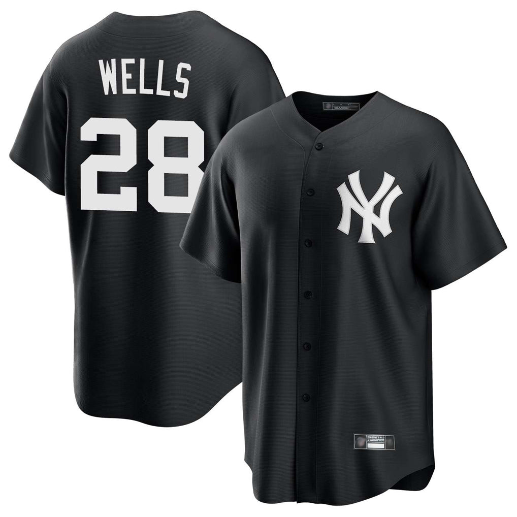 Tlead NY.Yankees #28 Austin Wells Player Black Game Home Stitched Jerseys