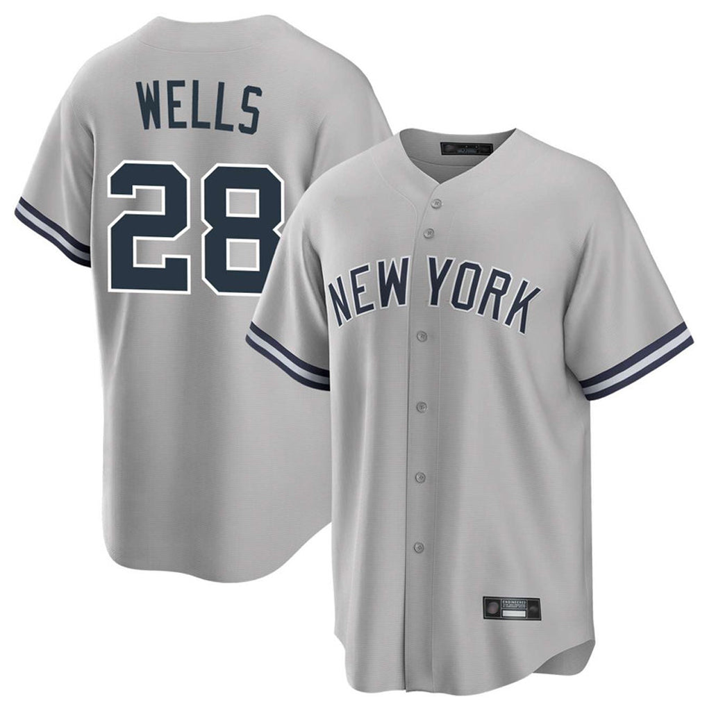 Tlead NY.Yankees #28 Austin Wells Player Gray Road Game Stitched Jerseys