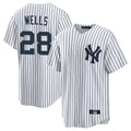 Tlead NY.Yankees #28 Austin Wells Player White Game Home Stitched Jerseys