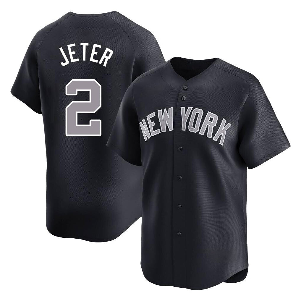 Tlead NY.Yankees #2 Derek Jeter Player Navy Limited Game Stitched Jerseys