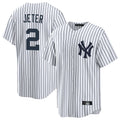 Tlead NY.Yankees #2 Derek Jeter Player White Game Home Stitched Jerseys