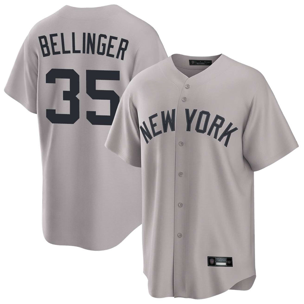 Tlead NY.Yankees #35 Cody Bellinger Player Gray Game Home Stitched Jerseys