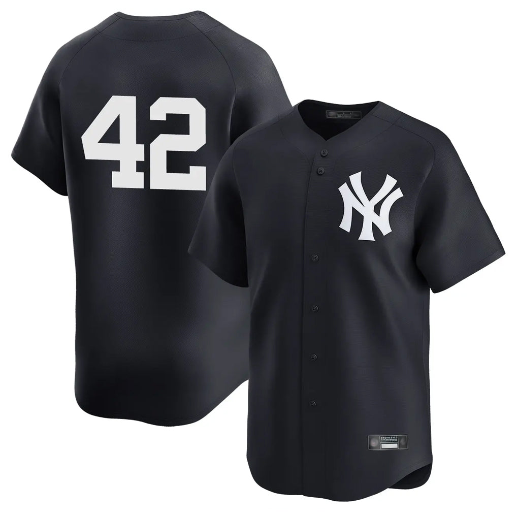 Tlead NY.Yankees #42 Mariano Rivera Player Navy Alternate Limited Stitched Jerseys