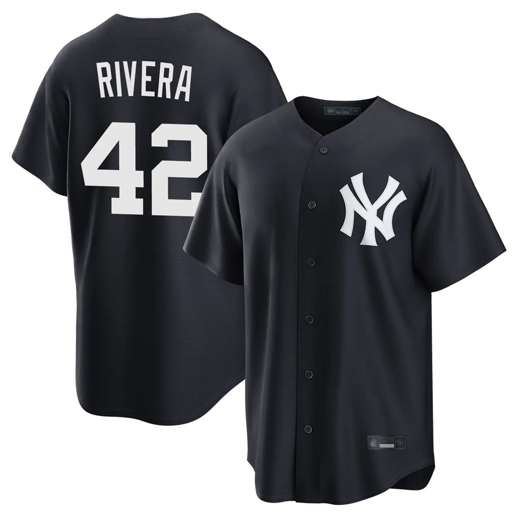 Tlead NY.Yankees #42 Mariano Rivera Player Navy Game Home Stitched Jerseys