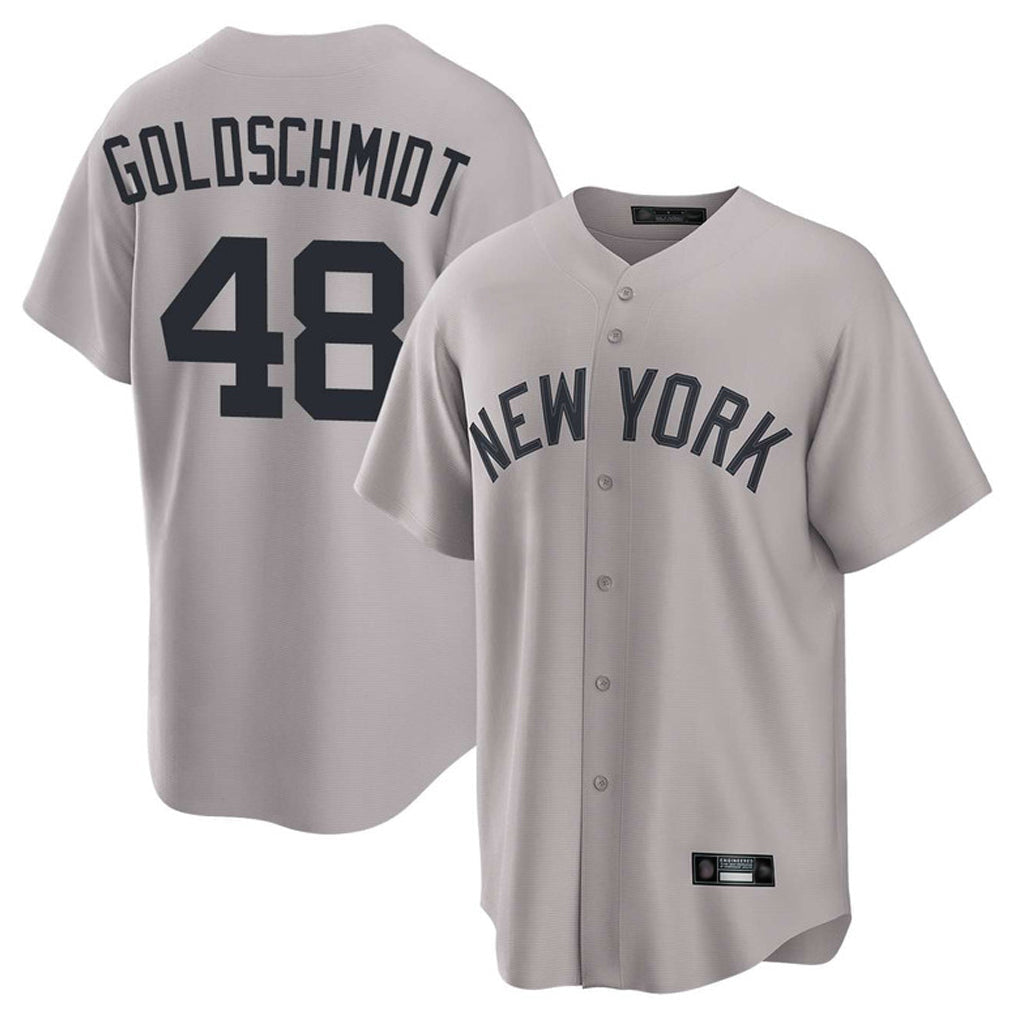 Tlead NY.Yankees #48 Paul Goldschmidt Player Gray Game Home Stitched Jerseys