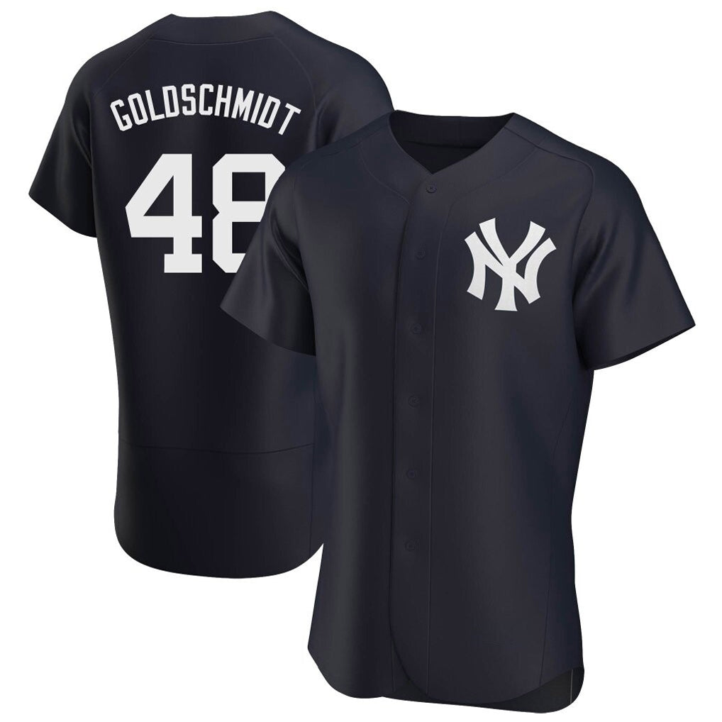 Tlead NY.Yankees #48 Paul Goldschmidt Player Navy Limited Elite Home Stitched Jerseys