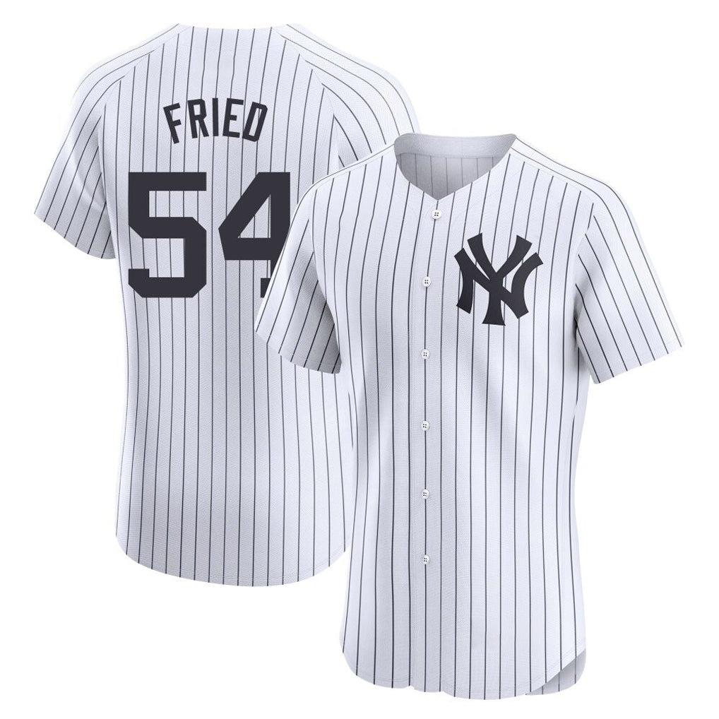 Tlead NY.Yankees #54 Max Fried Player White Limited Elite Home Stitched Jerseys