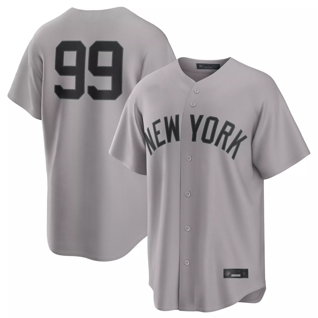 Tlead NY.Yankees #99 Aaron Judge Player Gray Game Home Stitched Jerseys