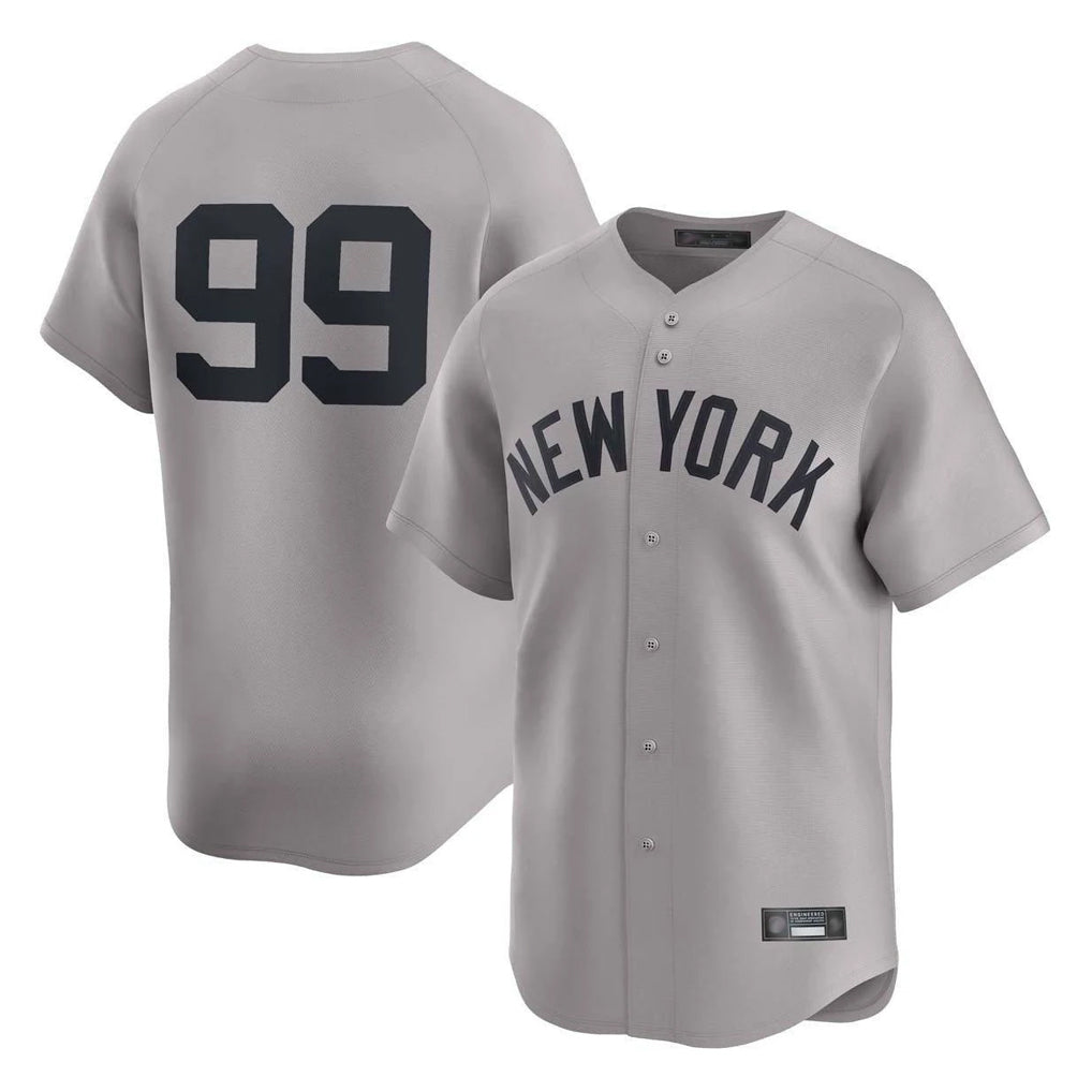 Tlead NY.Yankees #99 Aaron Judge Player Gray Limited Home Stitched Jerseys