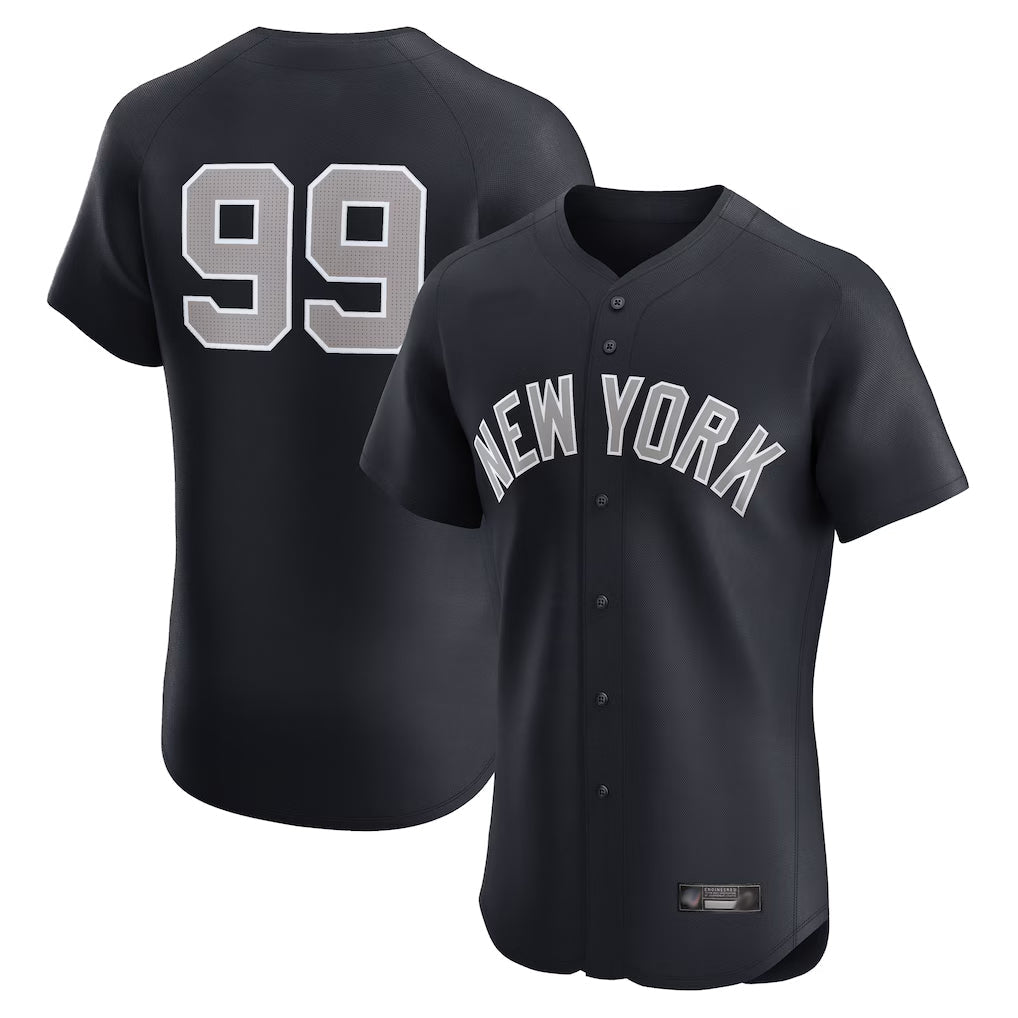 Tlead NY.Yankees #99 Aaron Judge Player Navy  Home Limited Elite Game Stitched Jerseys