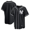 Tlead NY.Yankees Blank Player Black Out Game Home Stitched Jerseys