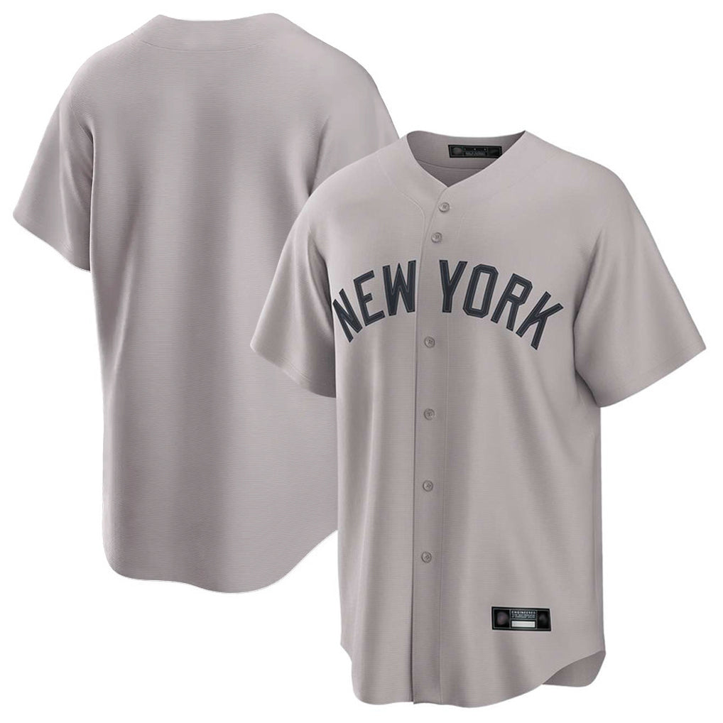 Tlead NY.Yankees Blank Player Gray Game Home Stitched Jerseys