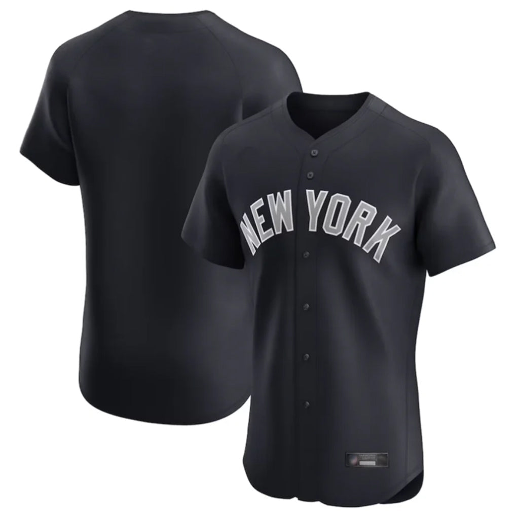 Tlead NY.Yankees Blank Player Navy Home Replica Elite Stitched Jerseys