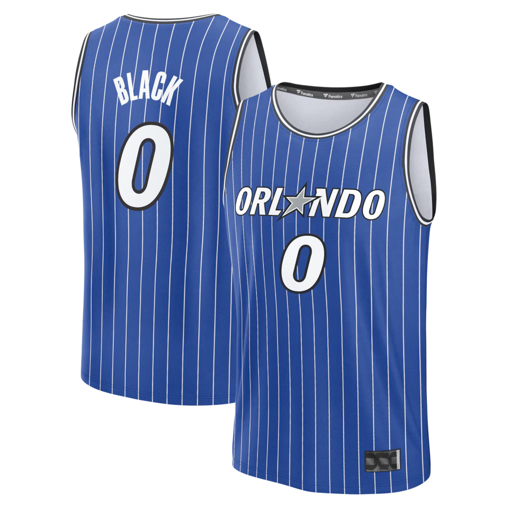 Tlead O.Magic #0 Anthony Black Royal Fast Break Replica Jerseys - Icon Edition