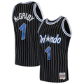 Tlead O.Magic #1 Tracy McGrady Mitchell & Ness Black Hardwood Classics Swingman Jerseys