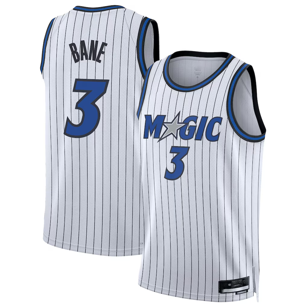Tlead O.Magic #3 Desmond Bane White Swingman Player Jerseys - Association Edition