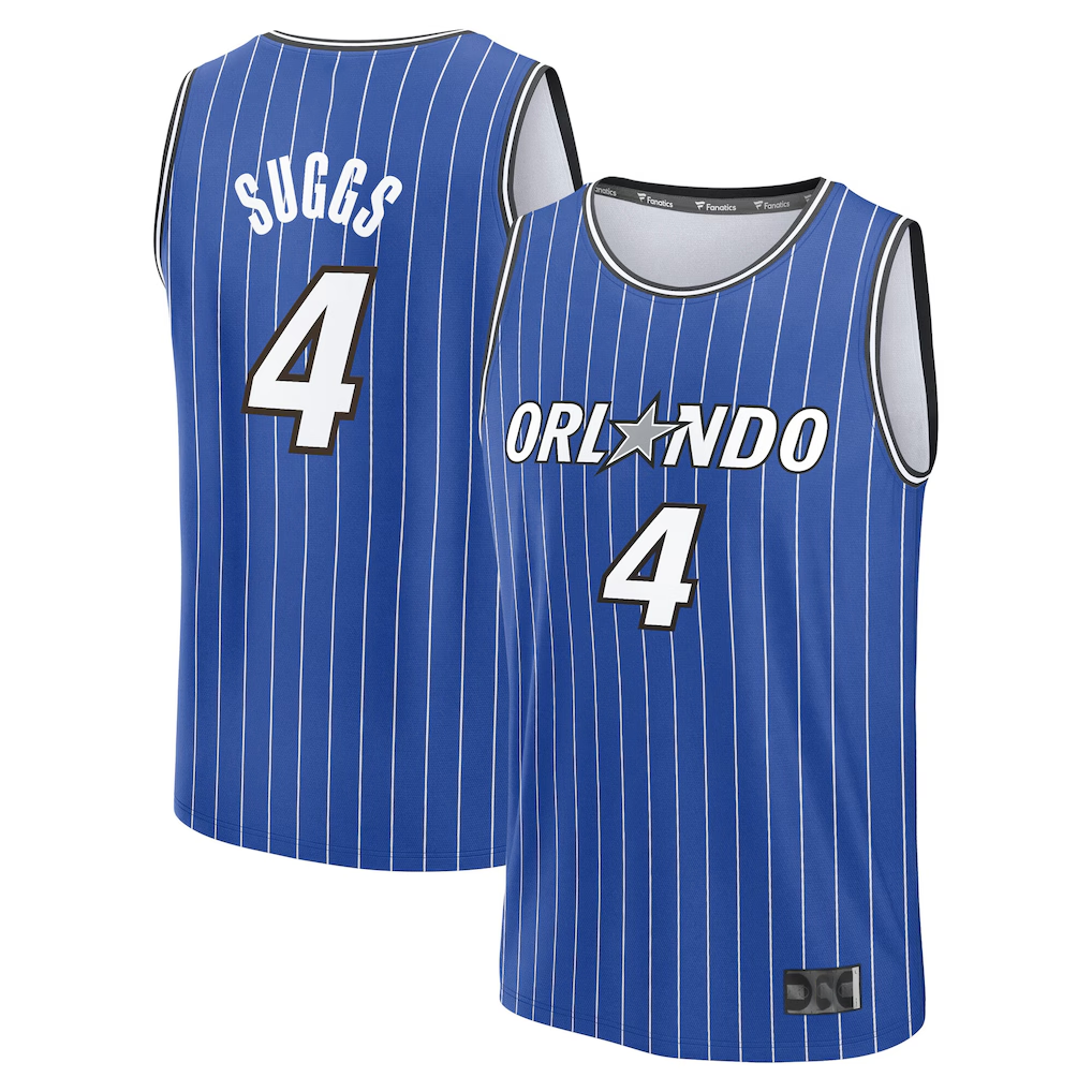 Tlead O.Magic #4 Jalen Suggs Blue Fast Break Jerseys - Icon Edition