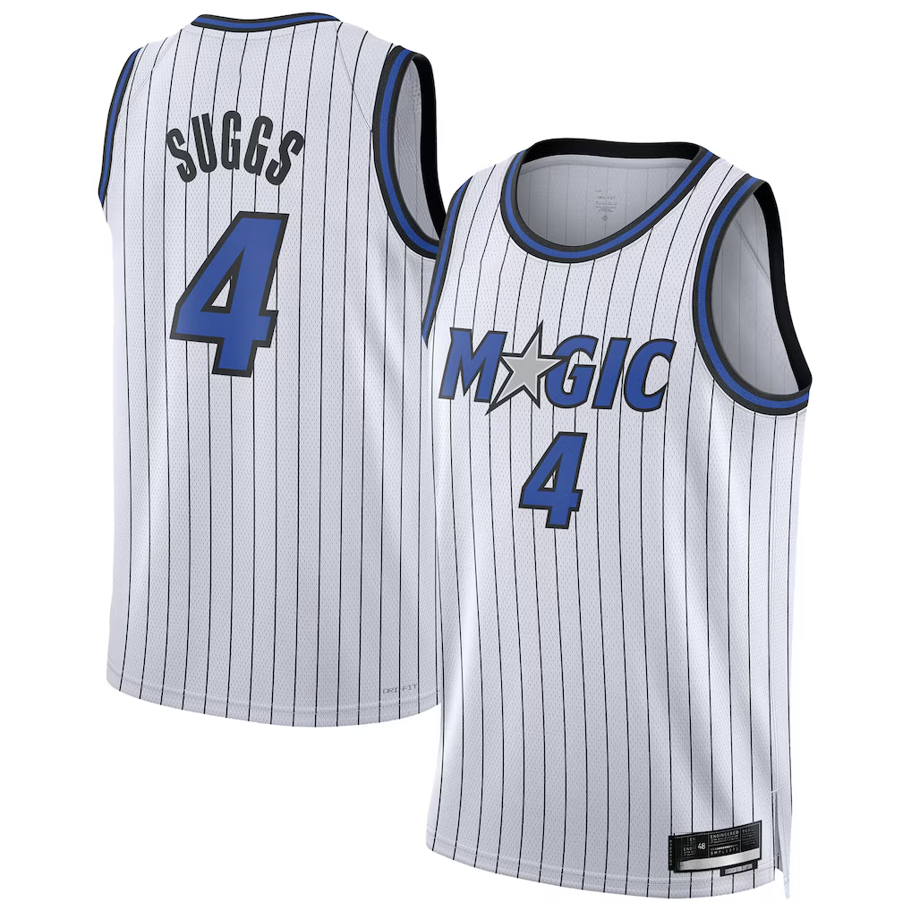 Tlead O.Magic #4 Jalen Suggs White Swingman Player Jerseys - Association Edition