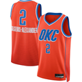 Tlead OC.Thunder #2 Shai Gilgeous-Alexander Orange Swingman Stitched Jerseys - Statement Edition