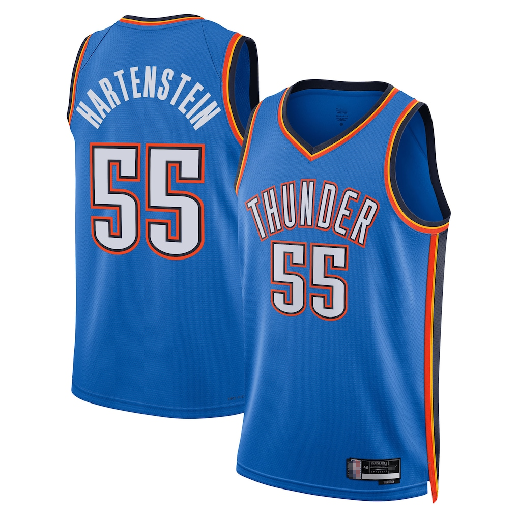 Tlead OC.Thunder #55 Isaiah Hartenstein Blue Swingman Stitched Jerseys - Icon Edition
